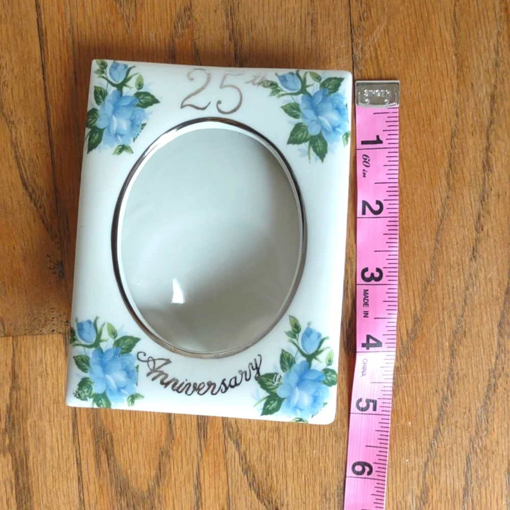 Vintage Ceramic 25th Anniversary Picture
